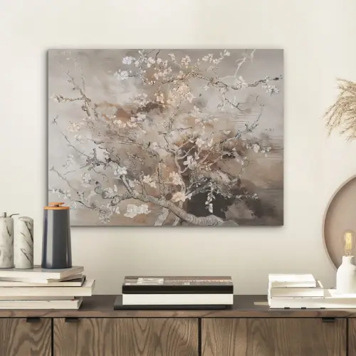 Amandelbloesem - Kunst - Van Gogh - Beige - Abstract PET vilt klein -sfeer1