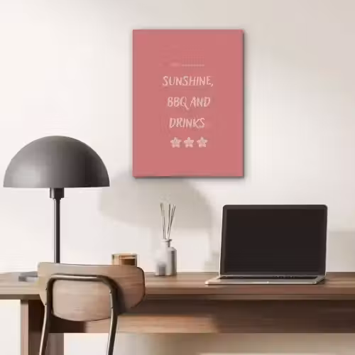 BBQ - Quote - Roze - Zomer PET vilt klein -sfeer5