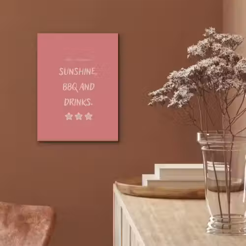 BBQ - Quote - Roze - Zomer PET vilt klein -sfeer4