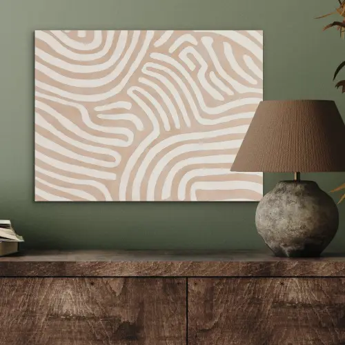 Beige - Aardspatroon PET vilt klein -sfeer2
