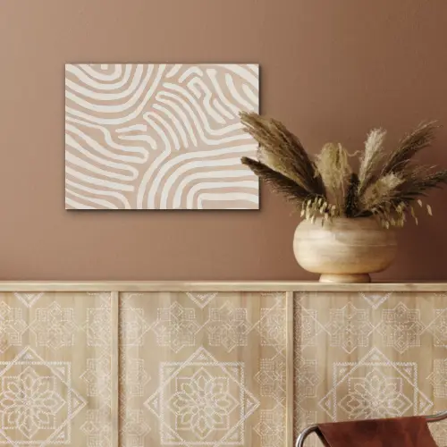 Beige - Aardspatroon PET vilt klein -sfeer4