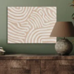 Beige - Aardspatroon PET vilt klein -sfeer2