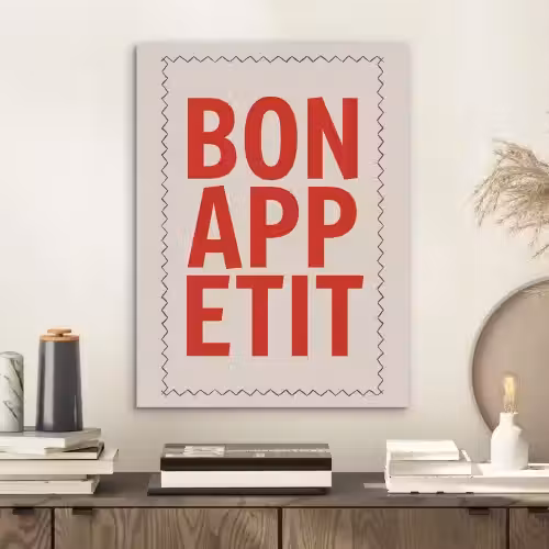 Blokletters - Rood - Kartelrand PET vilt klein -sfeer1