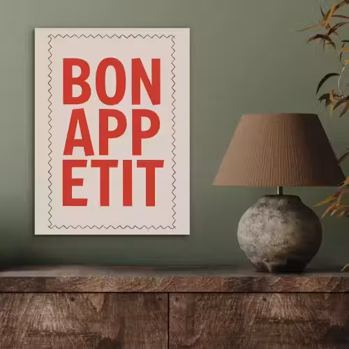 Blokletters - Rood - Kartelrand PET vilt klein -sfeer2