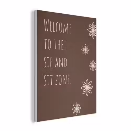 Bruin - Quote - Bloemen - Zomer PET vilt klein -3d