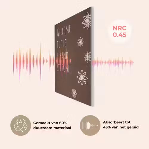 Bruin - Quote - Bloemen - Zomer PET vilt klein -USP_NL