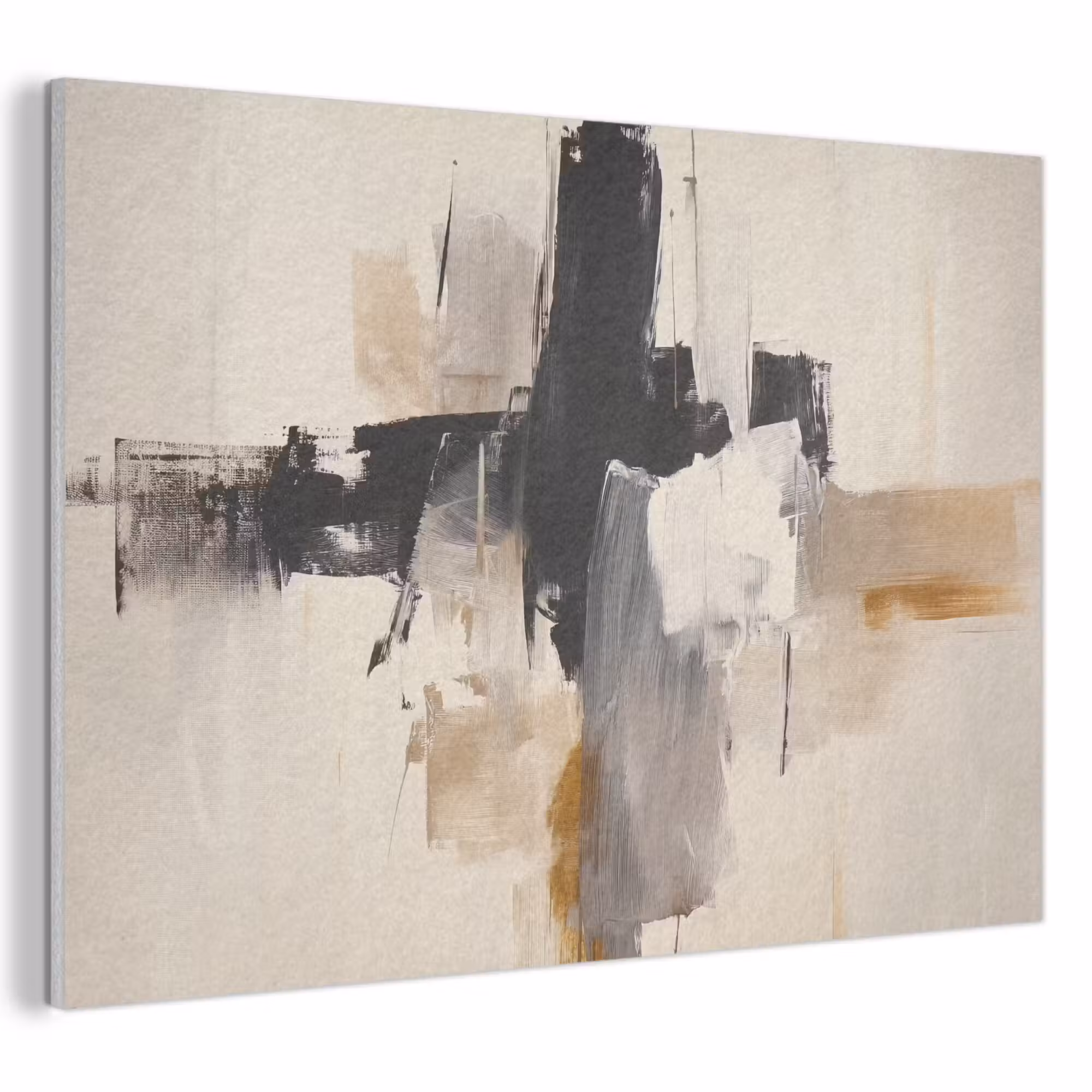 Acoustic Felt - Brush strokes - Rough - Abstract - Beige