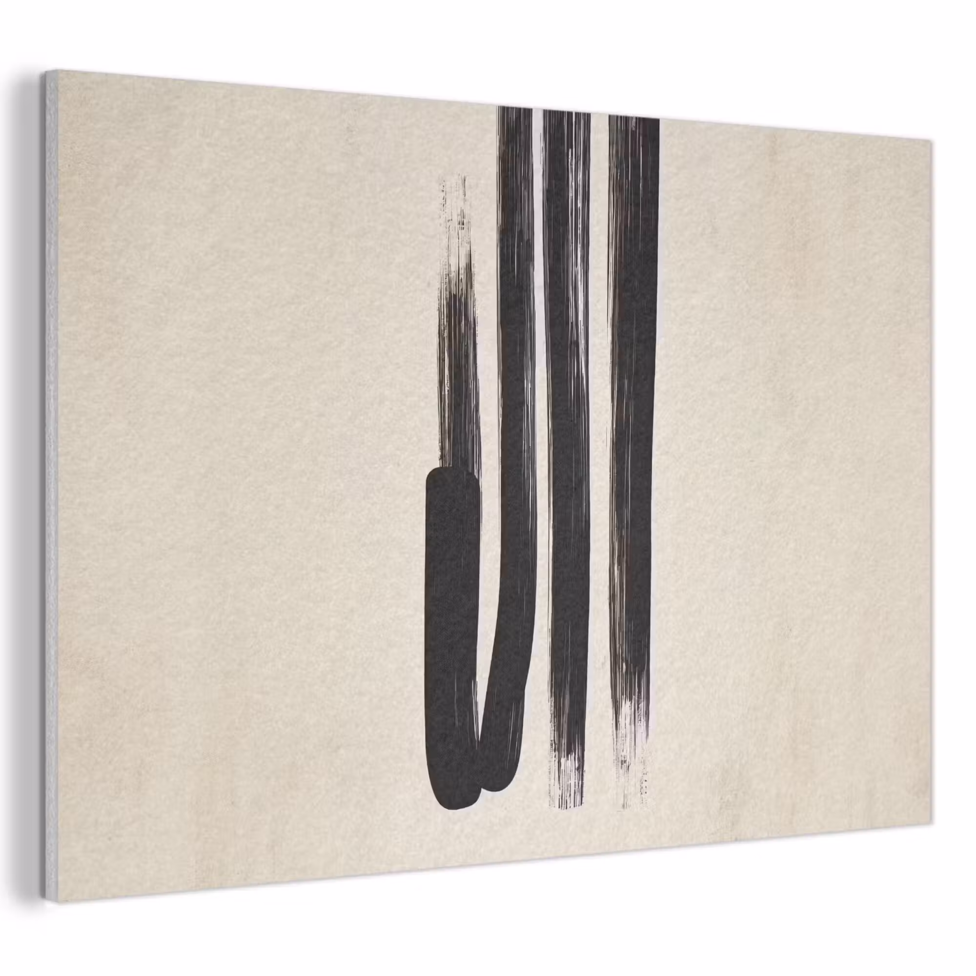 Acoustic Felt - Brush strokes - Vertical - Black