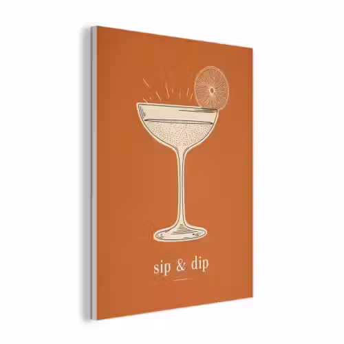 Cocktail - Oranje - Zomer - Quote PET vilt klein -3d