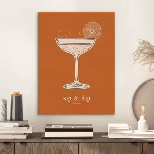 Cocktail - Oranje - Zomer - Quote PET vilt klein -sfeer1