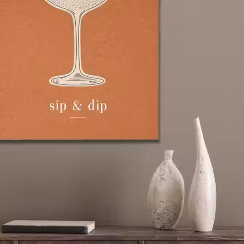 Cocktail - Oranje - Zomer - Quote PET vilt klein -sfeer6_closeup