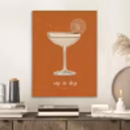 Cocktail - Oranje - Zomer - Quote PET vilt klein -sfeer1