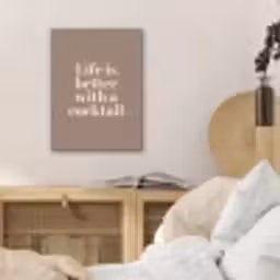 Cocktail - Tekst - Patroon - Wit PET vilt klein -sfeer3