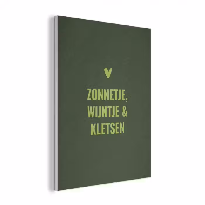 Donkergroen - Quote - Zon - Zomer PET vilt klein -3d