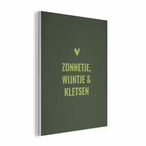 Donkergroen - Quote - Zon - Zomer PET vilt klein -3d