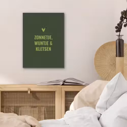 Donkergroen - Quote - Zon - Zomer PET vilt klein -sfeer3