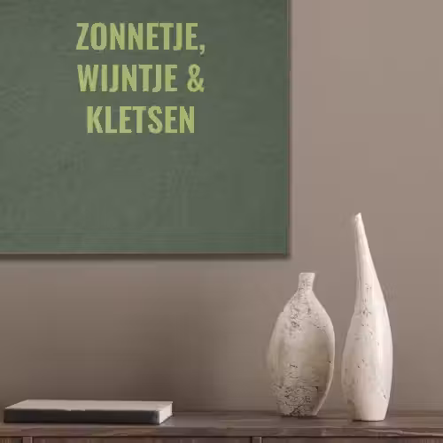 Donkergroen - Quote - Zon - Zomer PET vilt klein -sfeer6_closeup