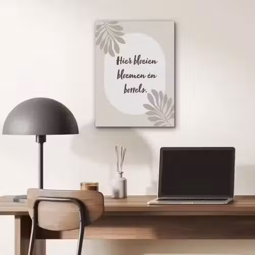 Bloemen - Quote - Zomer - Beige PET vilt klein -sfeer5
