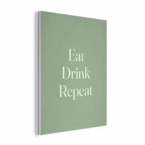 Eten - Drinken - Tekst - Mintgroen PET vilt klein -3d
