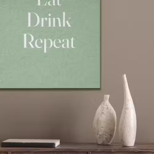 Eten - Drinken - Tekst - Mintgroen PET vilt klein -sfeer6_closeup