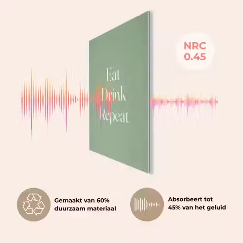 Eten - Drinken - Tekst - Mintgroen PET vilt klein -USP_NL