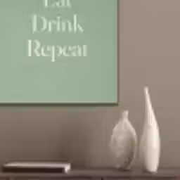 Eten - Drinken - Tekst - Mintgroen PET vilt klein -sfeer6_closeup