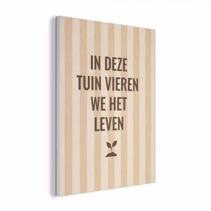 Tuin - Quote - Strepen - Zomer PET vilt klein -3d