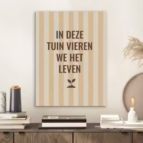 Tuin - Quote - Strepen - Zomer PET vilt klein -sfeer1