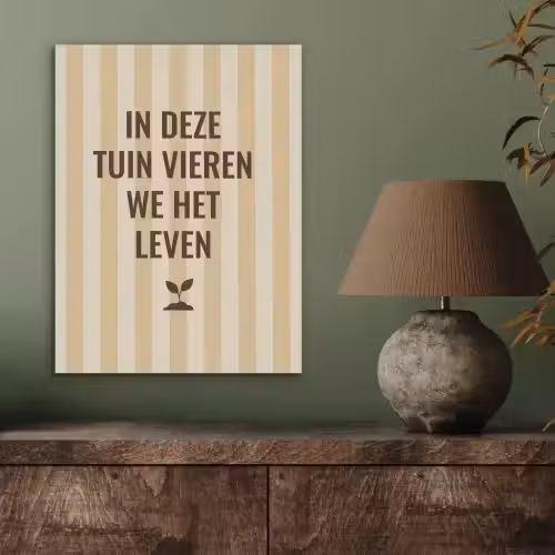 Tuin - Quote - Strepen - Zomer PET vilt klein -sfeer2