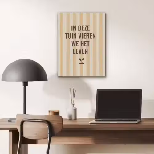 Tuin - Quote - Strepen - Zomer PET vilt klein -sfeer5
