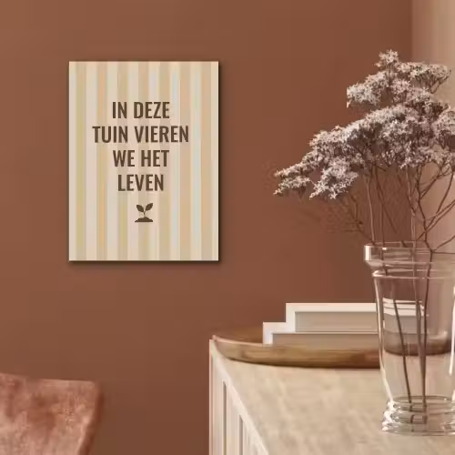 Tuin - Quote - Strepen - Zomer PET vilt klein -sfeer4
