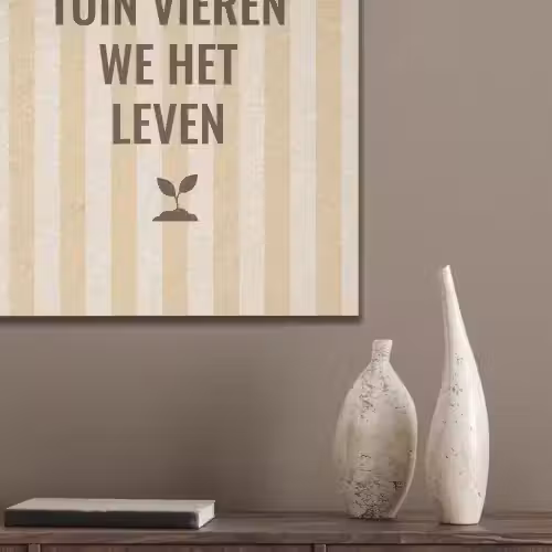 Tuin - Quote - Strepen - Zomer PET vilt klein -sfeer6_closeup