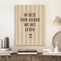 Tuin - Quote - Strepen - Zomer PET vilt klein -sfeer1