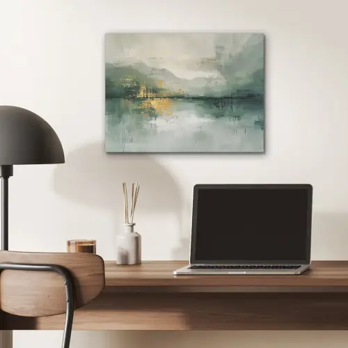 Groen - Modern - Abstract - Goud PET vilt klein -sfeer5