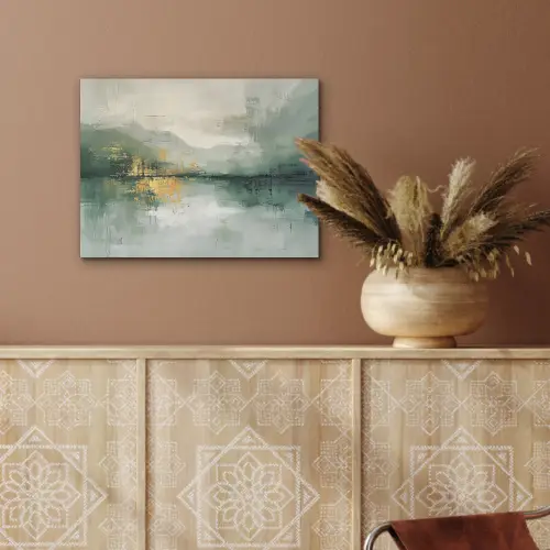 Groen - Modern - Abstract - Goud PET vilt klein -sfeer4