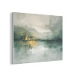 Groen - Modern - Abstract - Goud PET vilt klein -3d