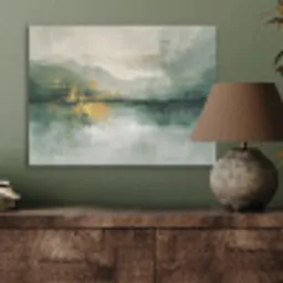 Groen - Modern - Abstract - Goud PET vilt klein -sfeer2