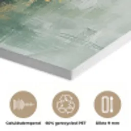 Groen - Modern - Abstract - Goud PET vilt klein -closeup_NL