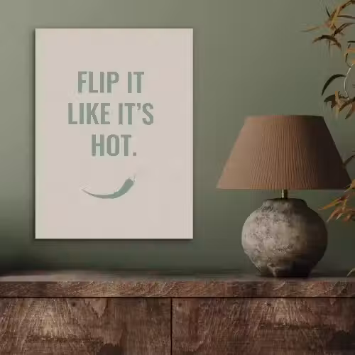 Groen - Quote - Zomer - Chilipeper PET vilt klein -sfeer2