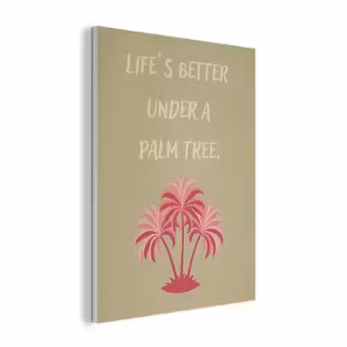 Groen - Zomer - Quote - Palmboom PET vilt klein -3d