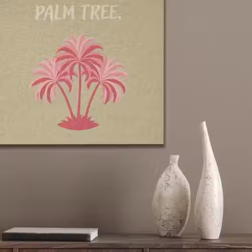 Groen - Zomer - Quote - Palmboom PET vilt klein -sfeer6_closeup