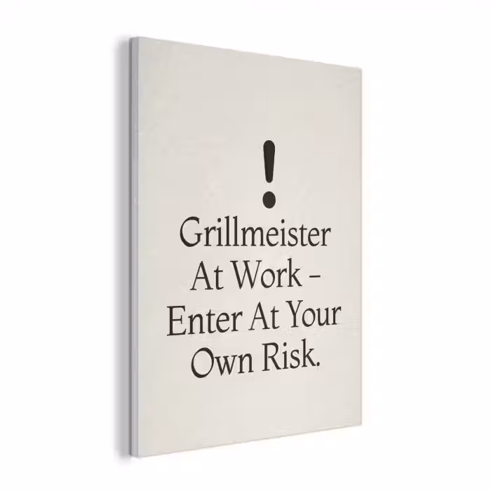 Grill - Uitroepteken - Zwart - Tekst PET vilt klein -3d