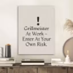 Grill - Uitroepteken - Zwart - Tekst PET vilt klein -sfeer1