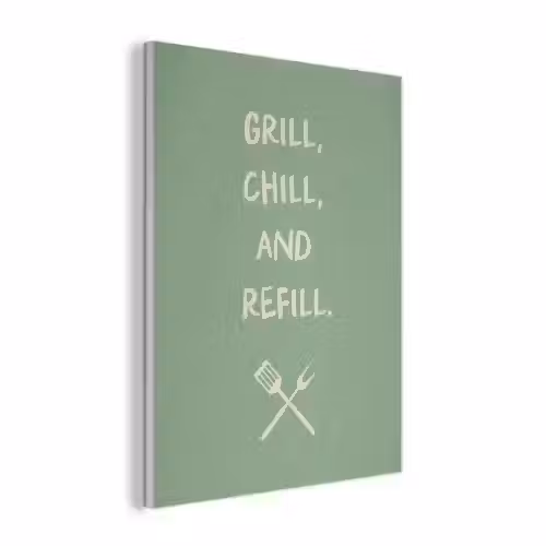Grill - Groen - Zomer - Quote PET vilt klein -3d