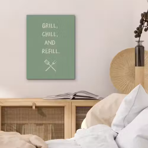 Grill - Groen - Zomer - Quote PET vilt klein -sfeer3
