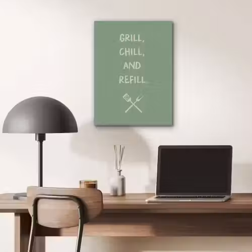 Grill - Groen - Zomer - Quote PET vilt klein -sfeer5