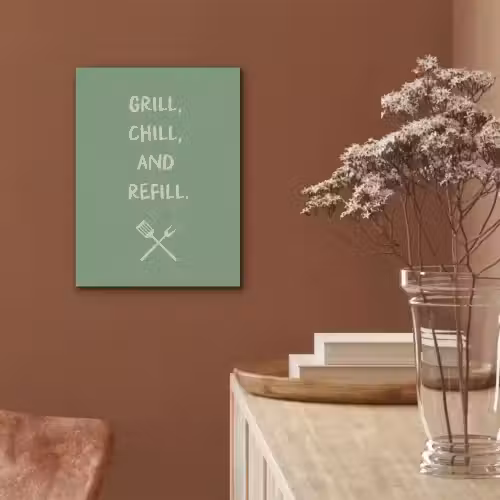Grill - Groen - Zomer - Quote PET vilt klein -sfeer4