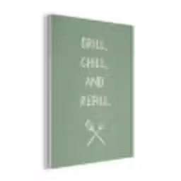 Grill - Groen - Zomer - Quote PET vilt klein -3d