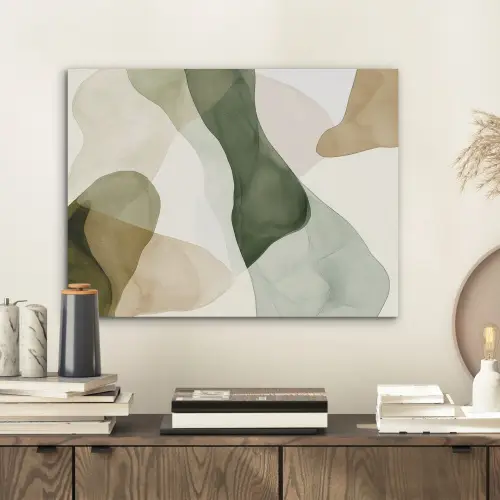 Japandi - Abstract - Groen PET vilt klein -sfeer1