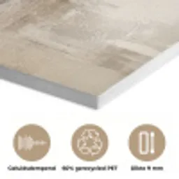 Moderne kunst - Abstract - Beige PET vilt klein -closeup_NL